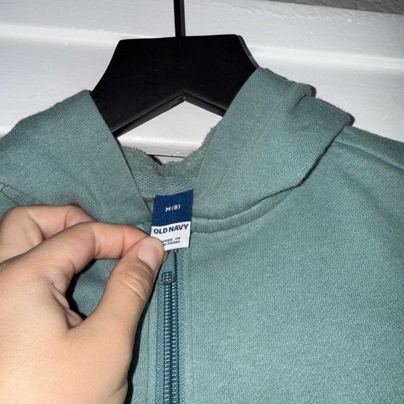 2/$15 Old Navy Kids Teal Zip-Up Hoodie - Picture 2 of 3